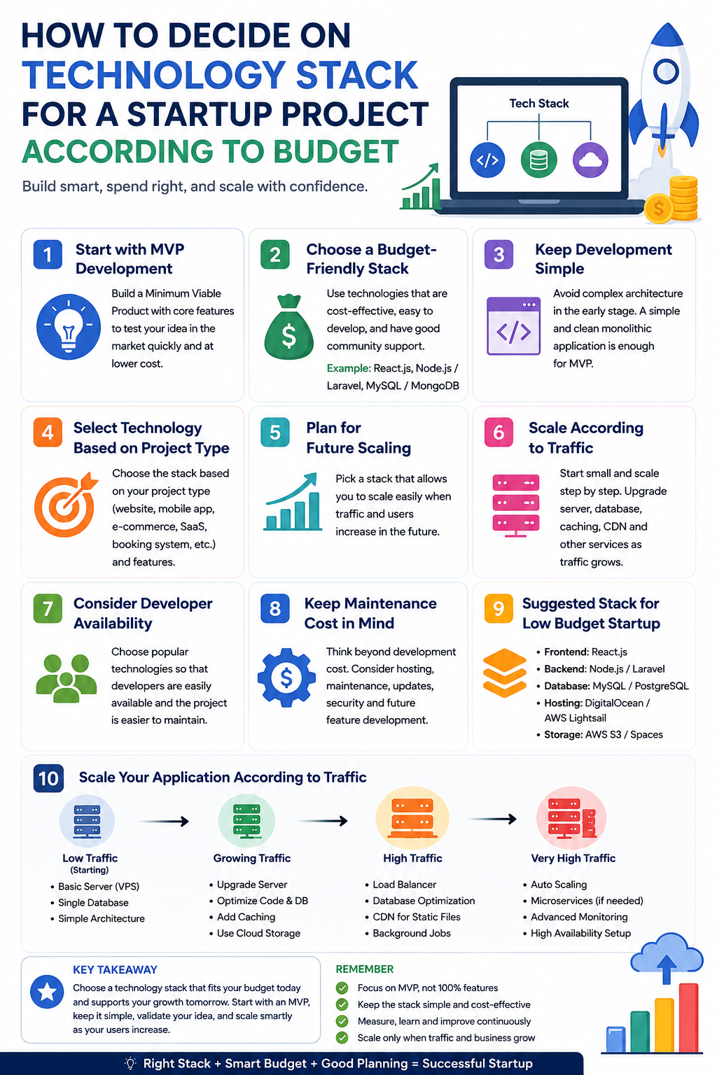 How to Decide on Technology Stack for a Startup Project According to Budget