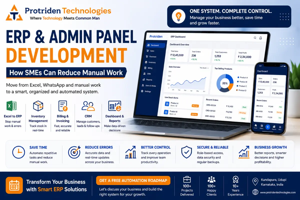 ERP and Admin Panel Development: How SMEs Can Reduce Manual Work