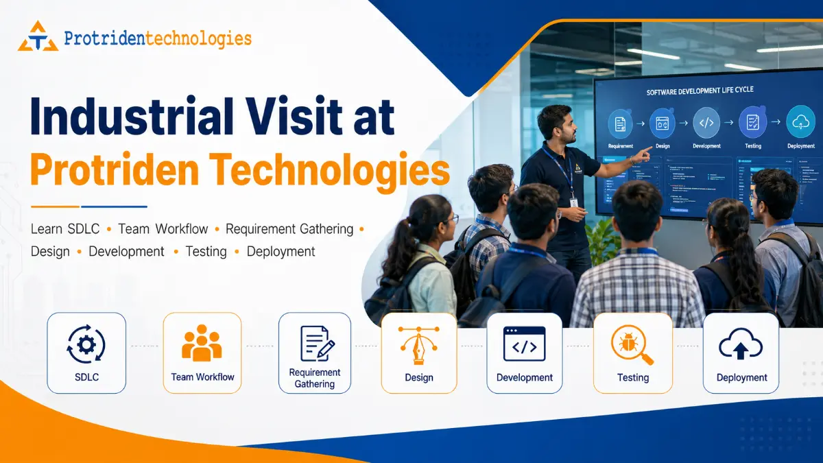 Industrial Visit at Protriden Technologies: Learn SDLC, Team Workflow and Real Software Development