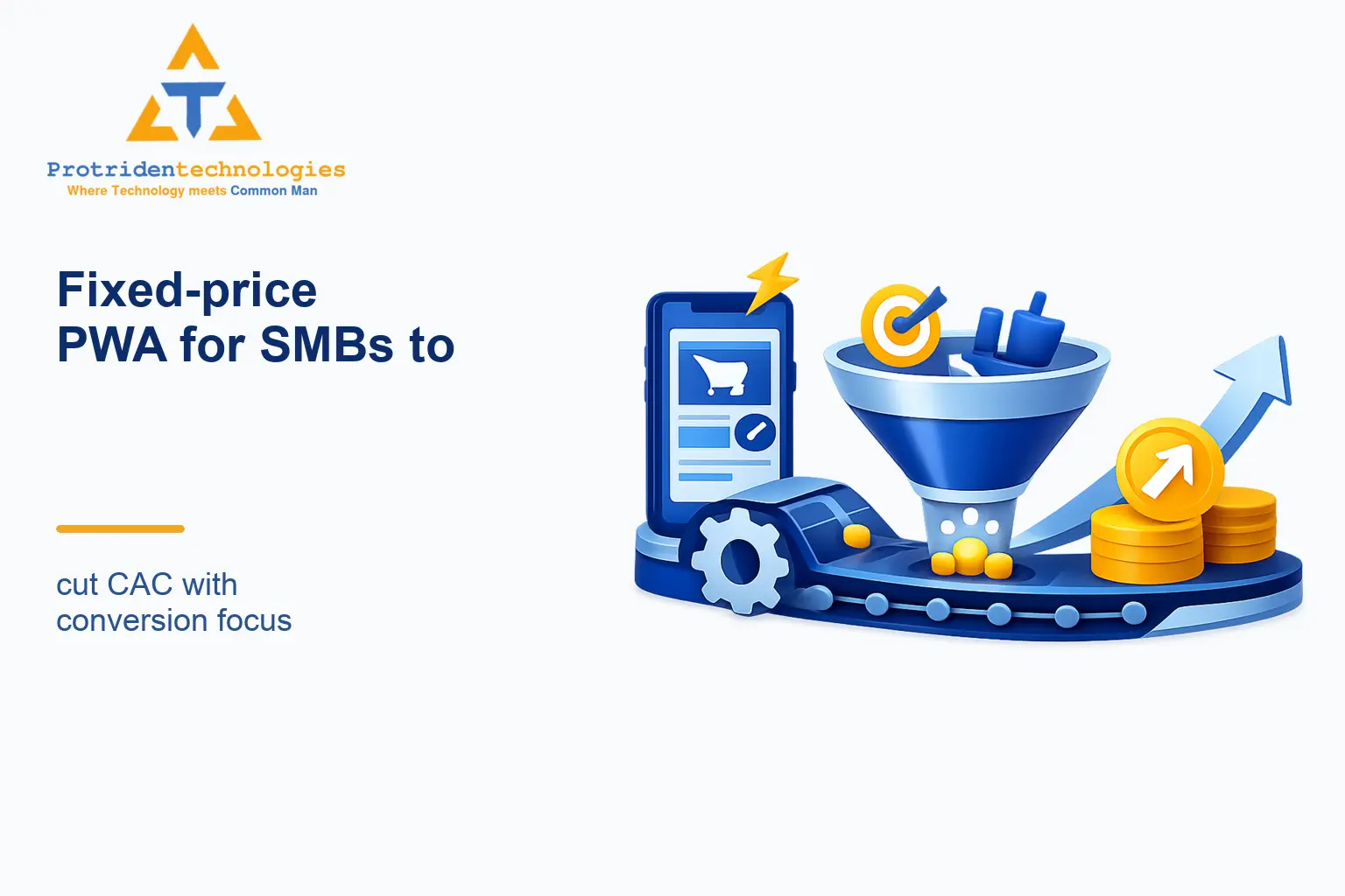 Fixed-price PWA for SMBs to cut CAC with conversion focus